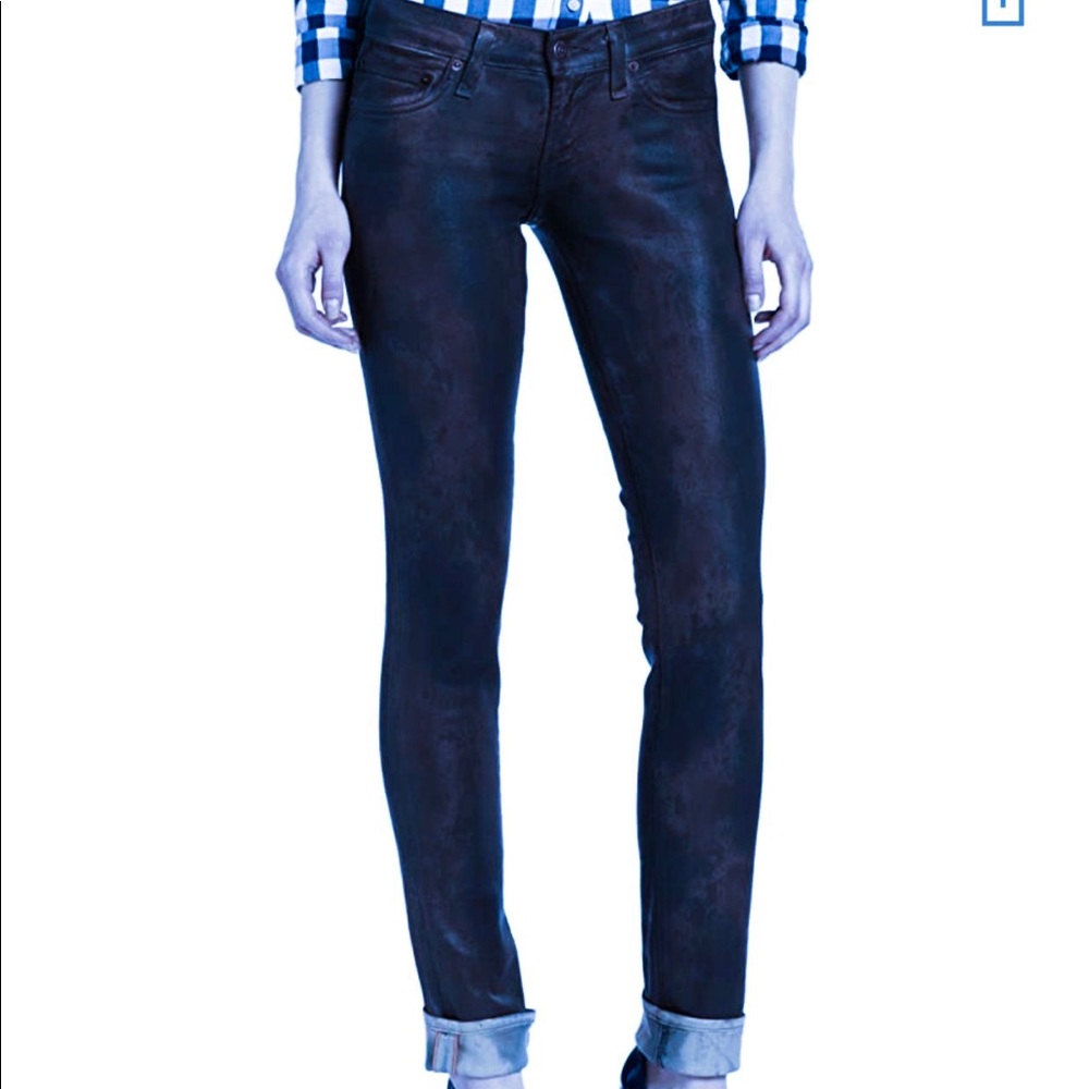 Red Engine Cayenne Low Rise Skinny Waxed Jeans 32